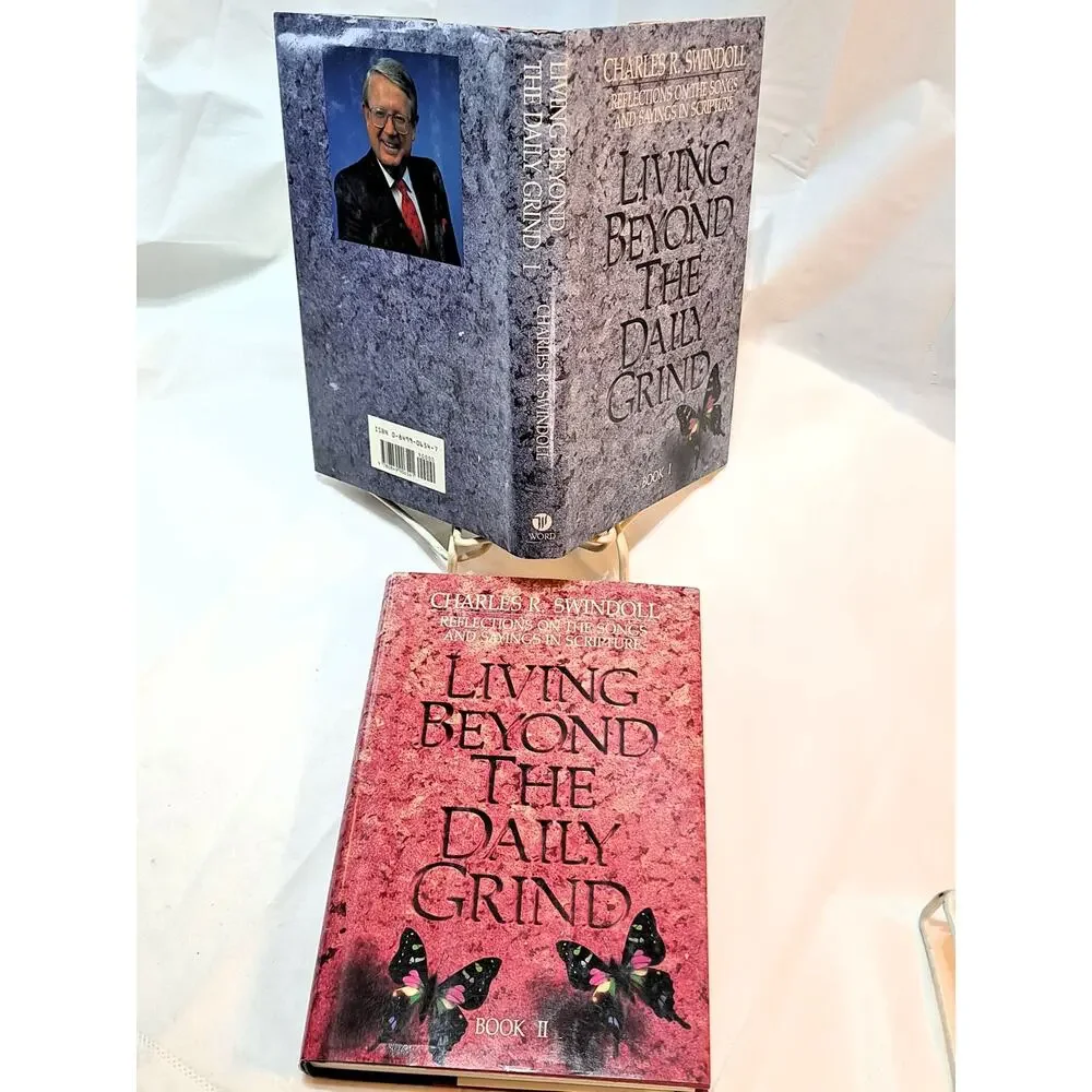Living Beyond the Daily Grind by Charles Swindoll (1988 1st Ed. 2Vol. HC + DJ)